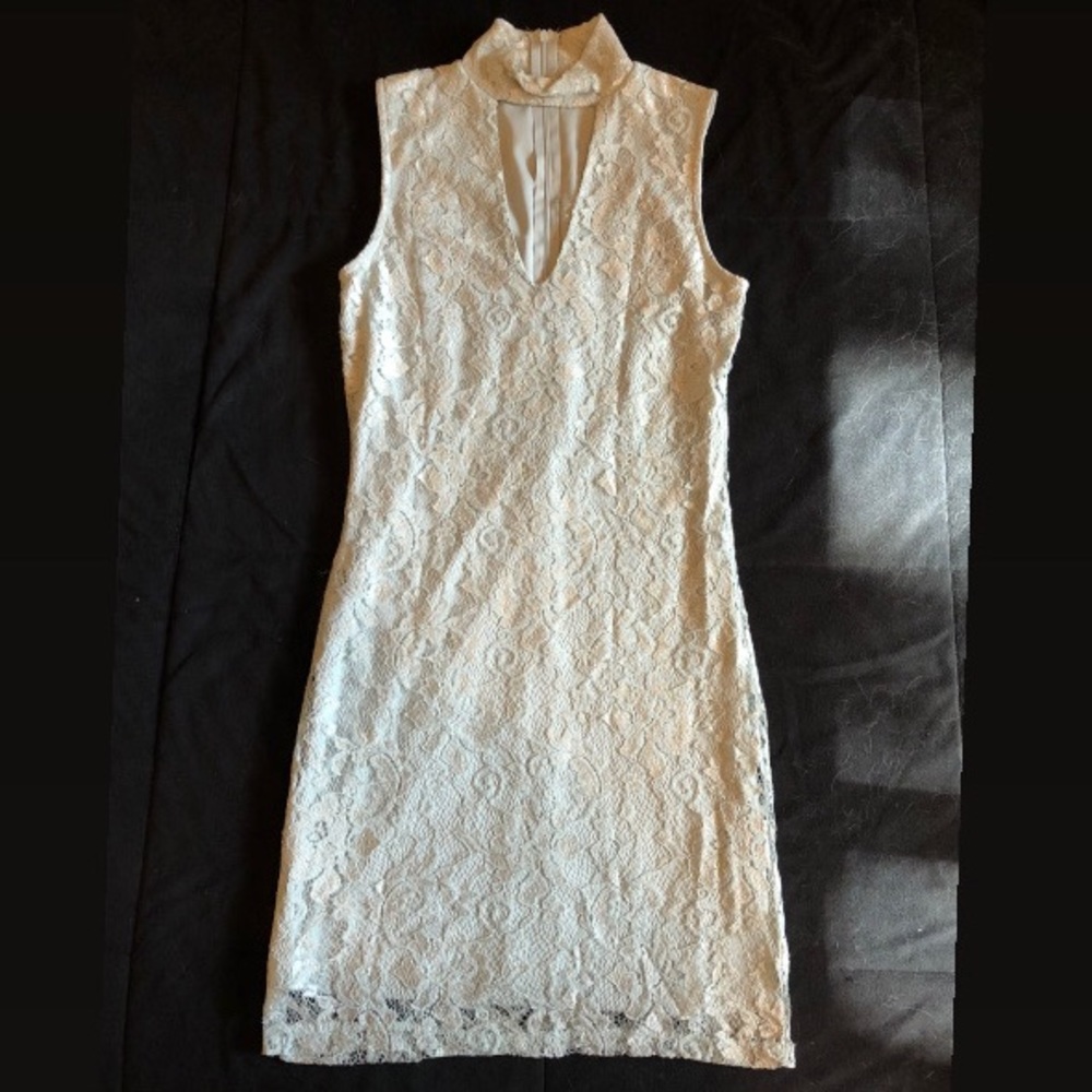 Seafoam Green Lace Choker Dress